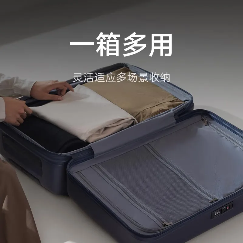 Mi Home Xiaomi Suitcase Expansion trolley case, large capacity PC travel case, swivel wheels, Men's combination case, Women's super capacity, Mi Home Expansion Travel case, blue 24-inch thumbnail 2