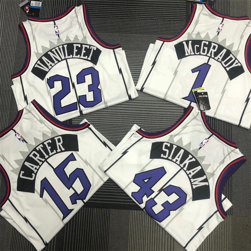 滕讯nba猛龙队城市版球衣23号范弗利特1号麦迪西尔卡姆卡特复古nba