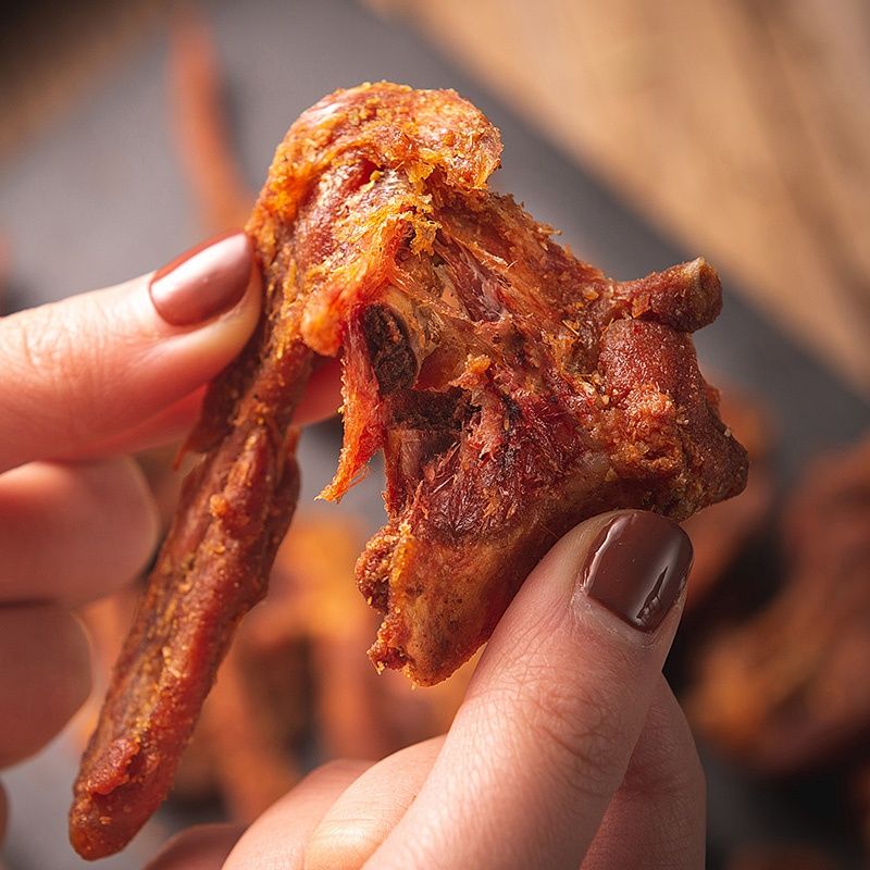 然风干鸭锁骨鸭架香辣手撕鸭肉网红休闲小零食解馋耐嚼 椒盐干鸭架
