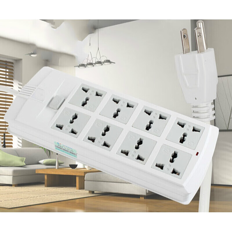 美标110v插座usb插排插线板美式规插头转换接线板留学插座 二开二位