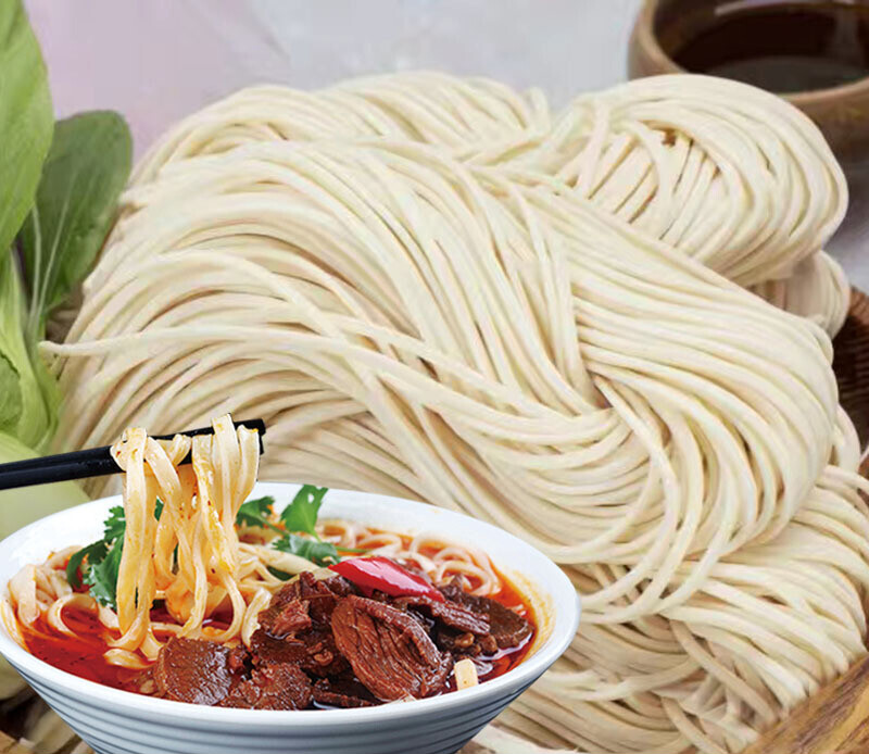 手擀面劲道面条一箱面条筋道半干鲜面条农家整箱6袋** 6袋宽面条(8