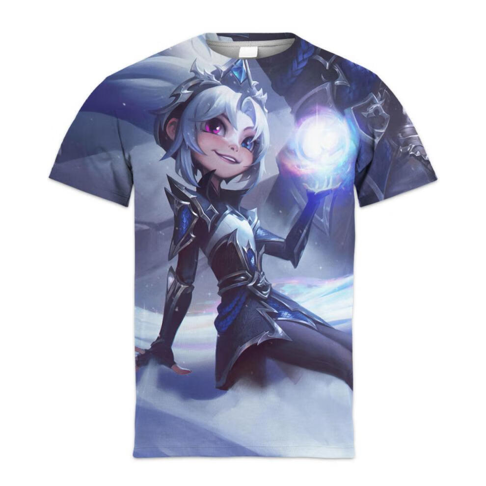 英雄皮肤厄斐琉斯印花双面全身短袖t恤男圆领上衣校园偏小码衣服夏季