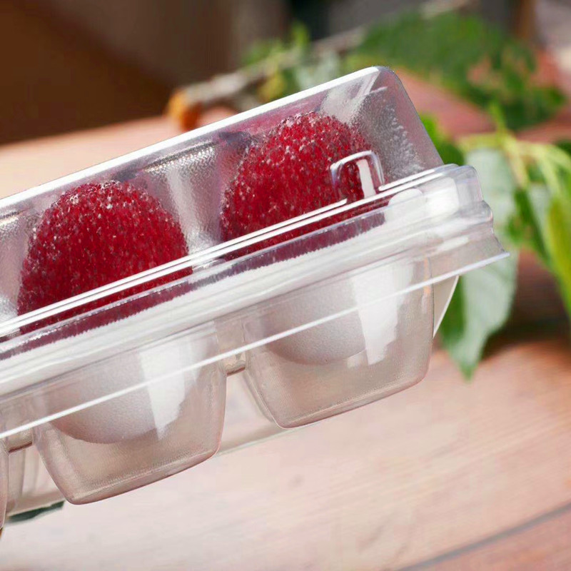 防震防出水杨梅包装快递包装水果包装杨梅盒透明20整套荸荠杨梅直径31