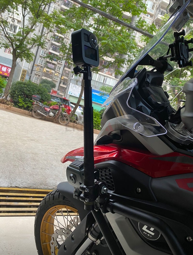 适用于insta360onex2骑行支架gopro运动相机摩托车保险杠自拍杆固定