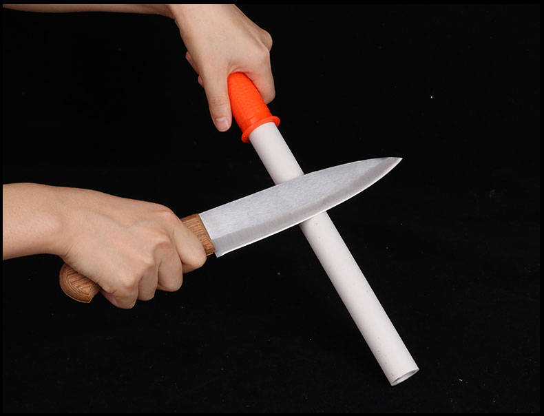 加厚陶瓷磨刀棒棒屠宰刀专用陶瓷磨刀棍磨刀器磨刀棍 乳白色 60°以上