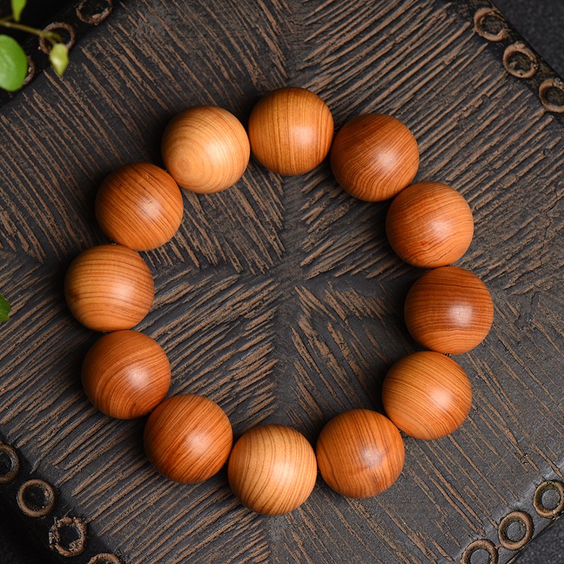 高油崖柏手串20cm男士佛珠崖柏木手链单圈老料柏木清香款式一