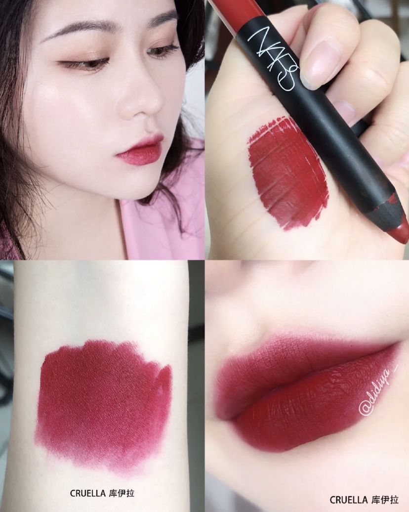 样小样唇膏笔口红龙女色dragon girl/rikugien玫瑰粉色 cruella库伊拉