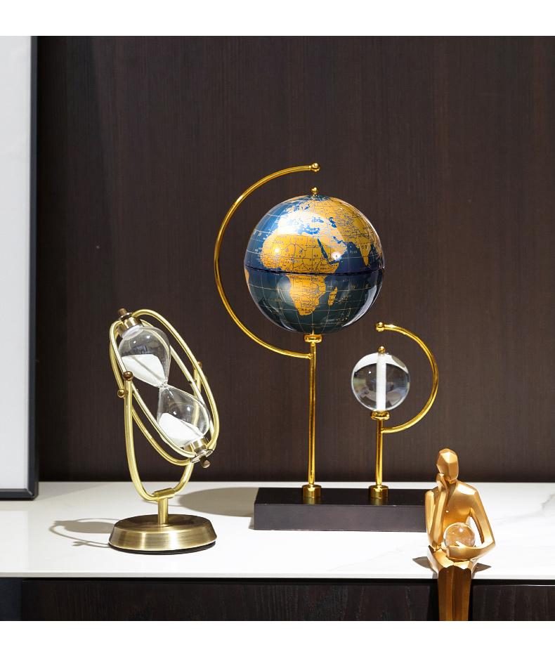 硕茹 轻奢高端高档地球仪风桌面摆件客厅办公室家居时尚装饰品书桌