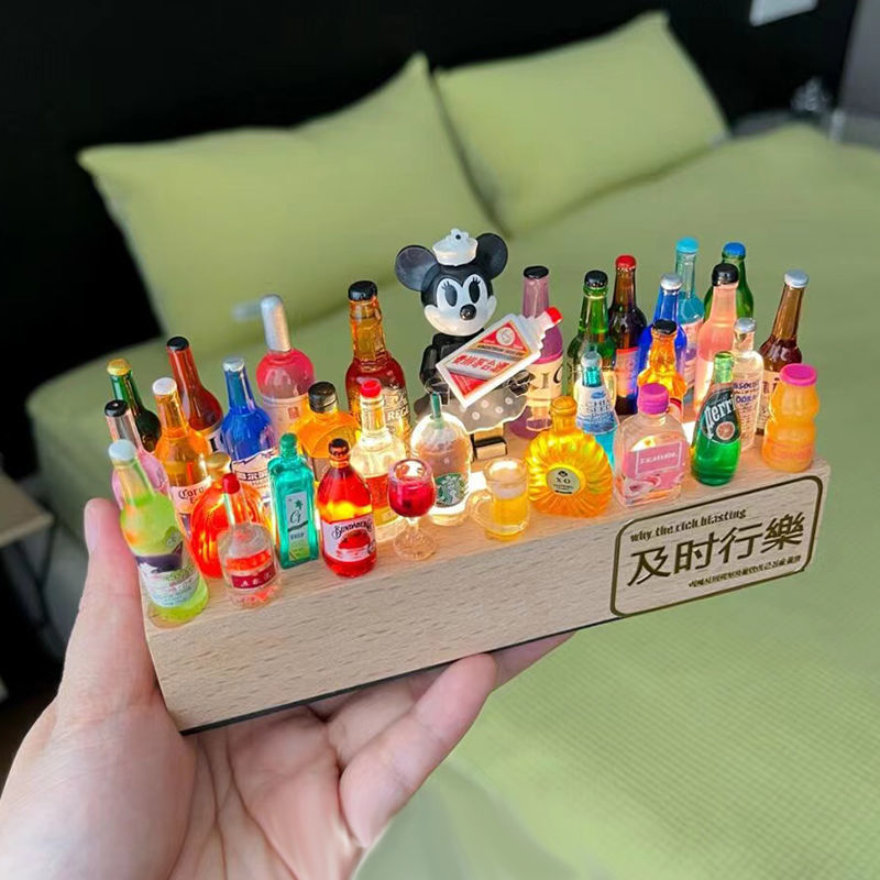 迷铭乐 迷你小酒瓶玩具diy微缩食玩迷你仿真小酒瓶创意手机壳家居摆件