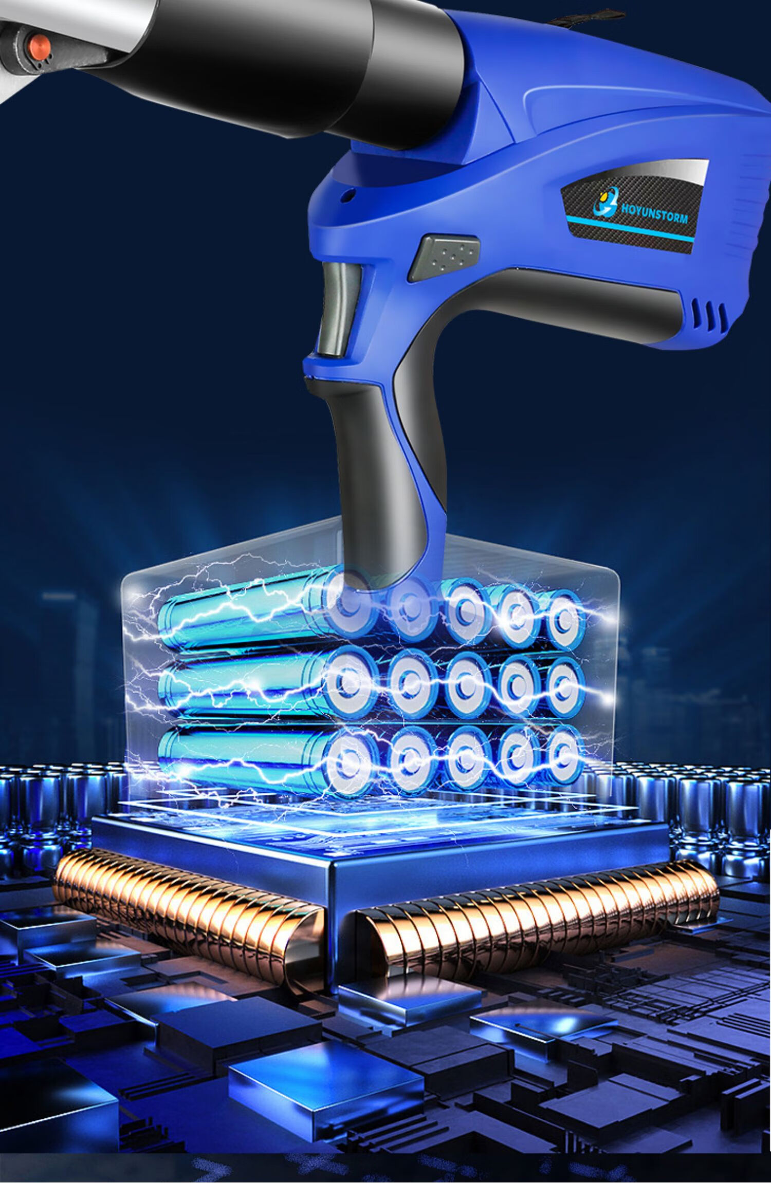 hoyunstorm开口式电动液压线缆剪充电式电缆剪棘轮式电缆剪135c/120c