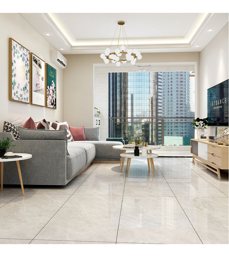 佛山瓷砖600x1200亮光卧室通体大理石客厅大板地砖防滑耐磨地板砖款