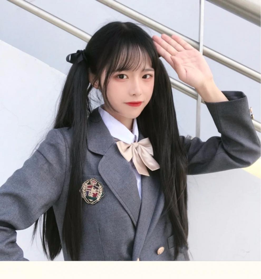 马尾cos假发jk双马尾假发女长发卷马尾绑带式直马尾假发片可爱软妹