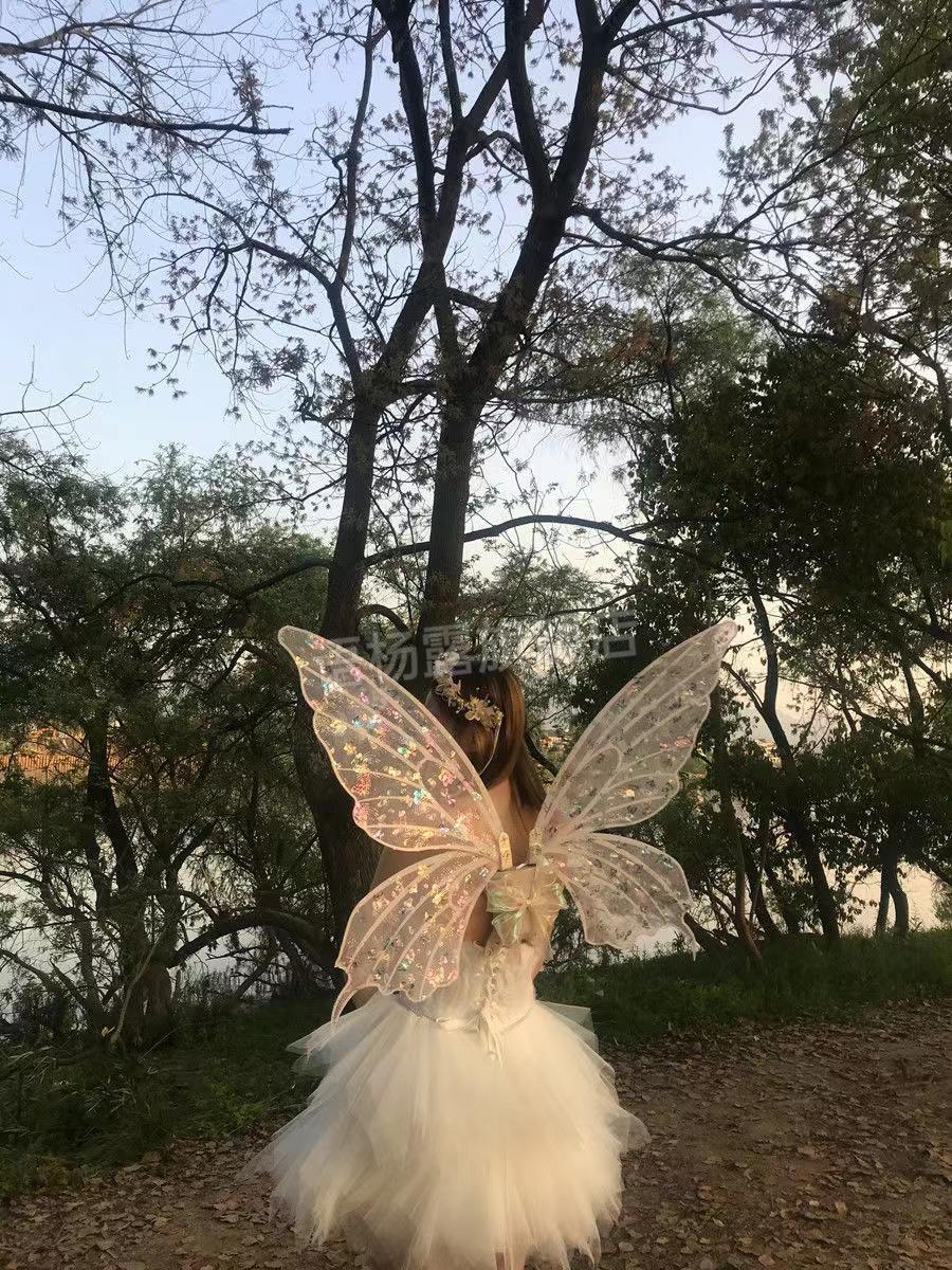 精灵花仙子的翅膀电动定制电动蝴蝶翅膀背饰cos精灵小女孩背的翅膀