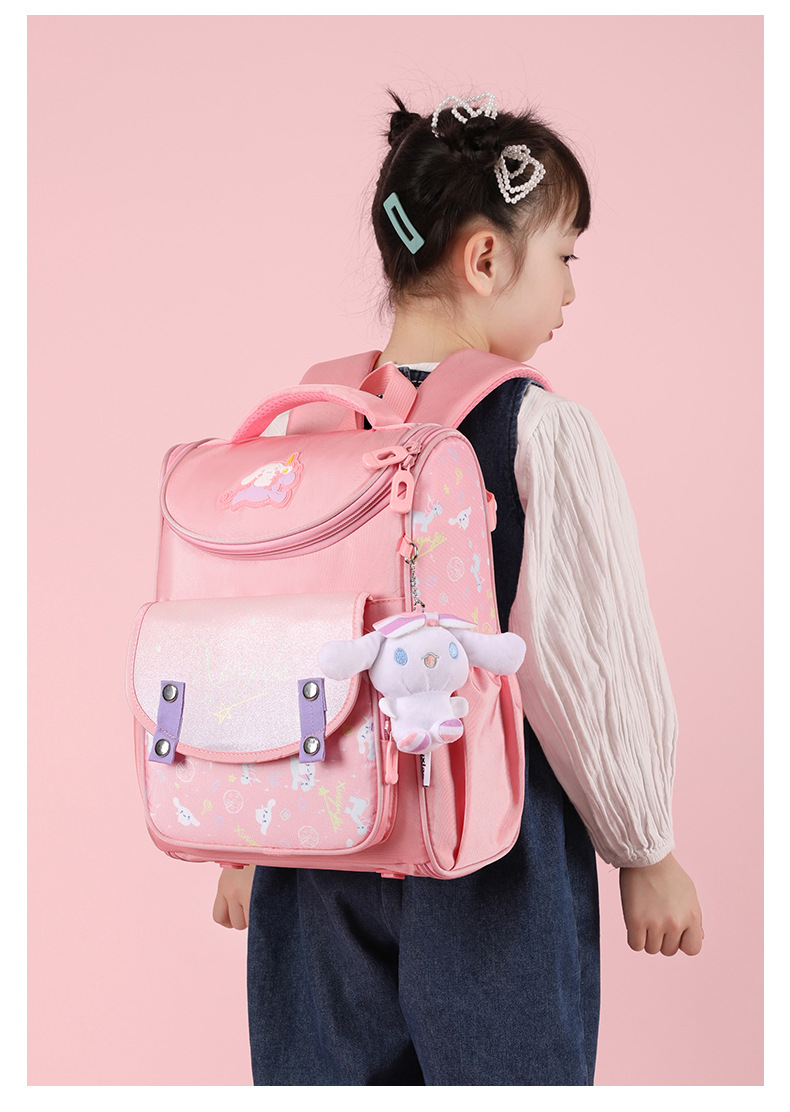 韵玉轩小学生书包女生一二三到六年级高颜值时尚卡通减负护脊双肩包