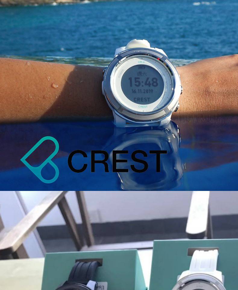 水肺潜水表cr4中文潜水电脑表水肺自由潜可充电长待机 白色【图片