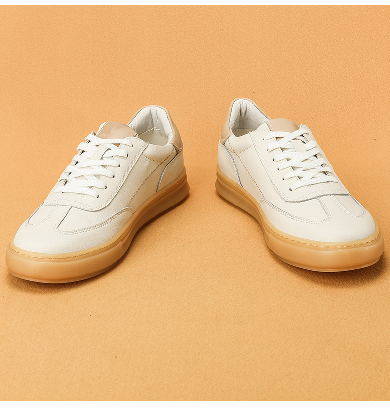 cl夏季小白鞋男士休闲运动百搭板鞋英伦风复古潮流德训鞋 白色 42