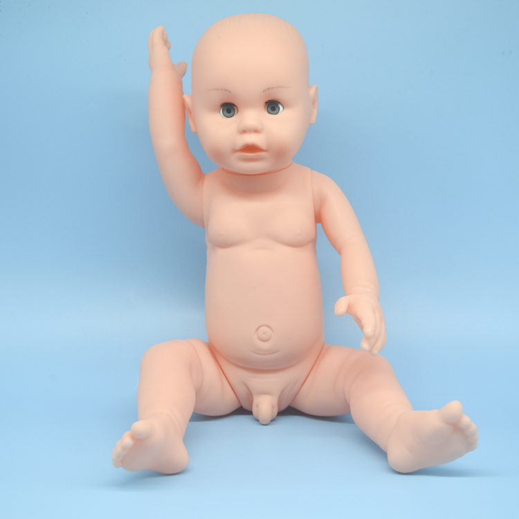 52厘米眨眼全胶仿真婴儿 软胶皮宝宝洗澡娃娃 可爱儿童搪胶玩具 52