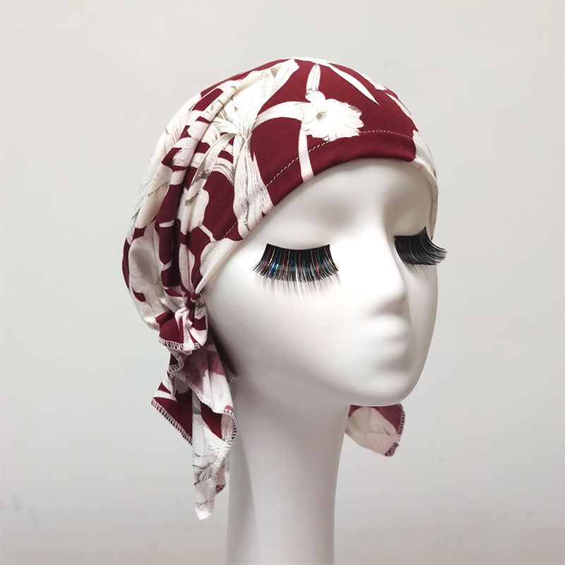 夏季上新玫瑰盘花帽子假发帽老人帽遮白发薄款透气帽美人帽包头帽 盘