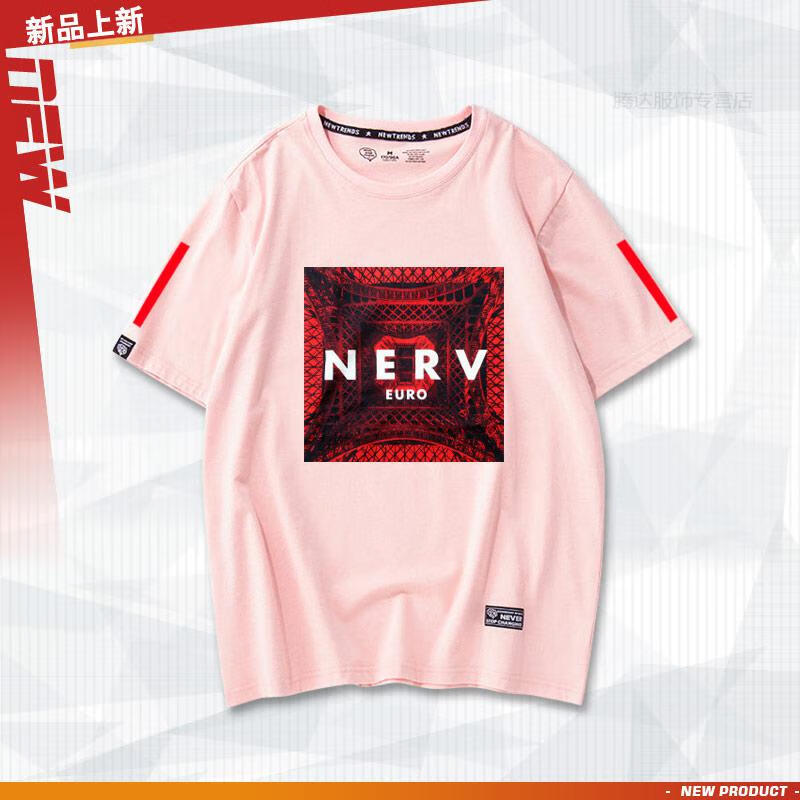 eva联名新世纪福音战士巴黎铁塔剧场版周边t恤动漫二次元男女夏季纯棉