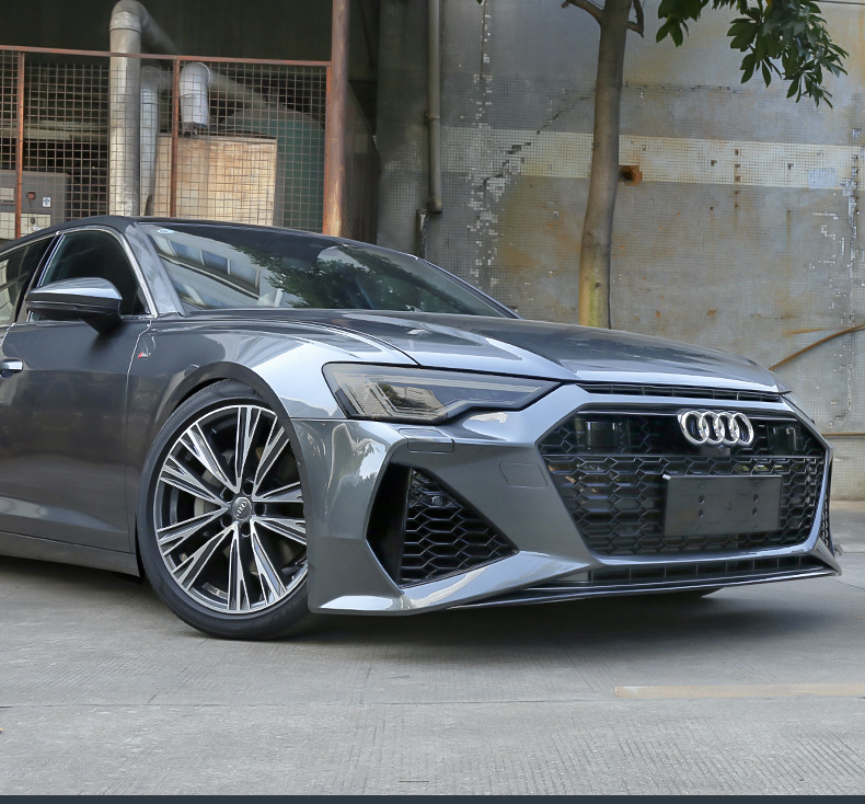 奥迪a6l改装rs6大包围21款奥迪a6改装s6大包围黑武士前杠尾唇套件19琦