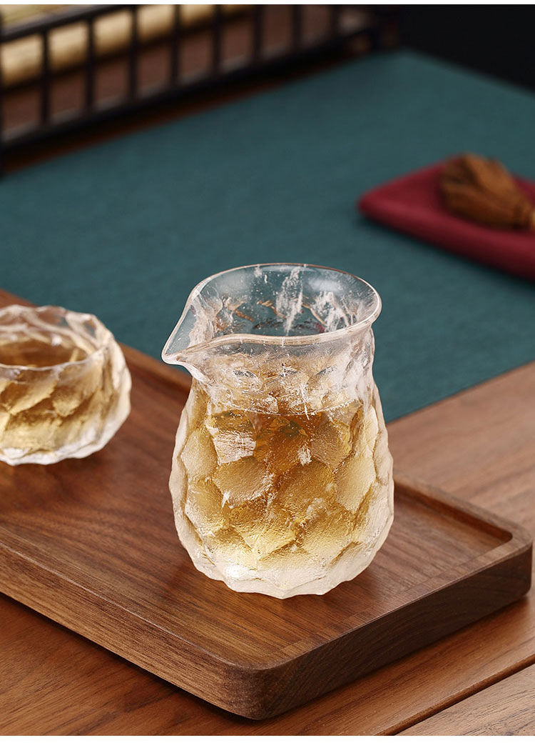 古硕高端天然水晶公道杯茶杯纯手工分茶器办公室功夫茶具套装公杯