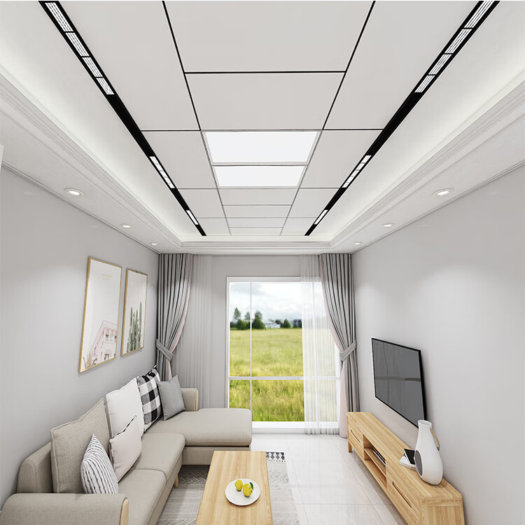 集成吊顶铝扣板450x900客厅厨房卫生间走廊加格栅等同蜂窝板效果 佳美