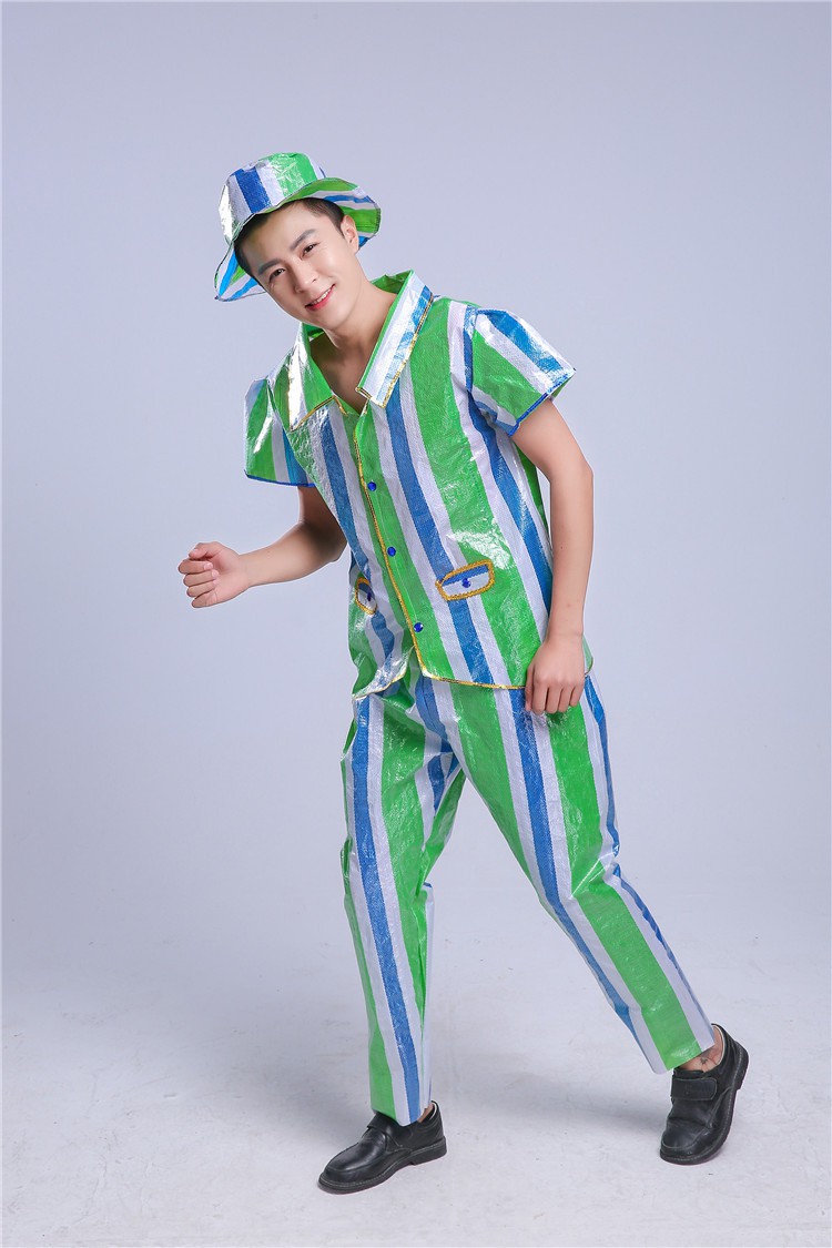 环保时装秀成人亲子环保走秀表演服儿童环保服时装秀演出服幼儿园手工