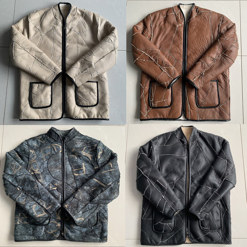 羊皮棉袄中老年人男士保暖羊皮毛一体袄子中老皮大衣老羊皮袄爸爸装