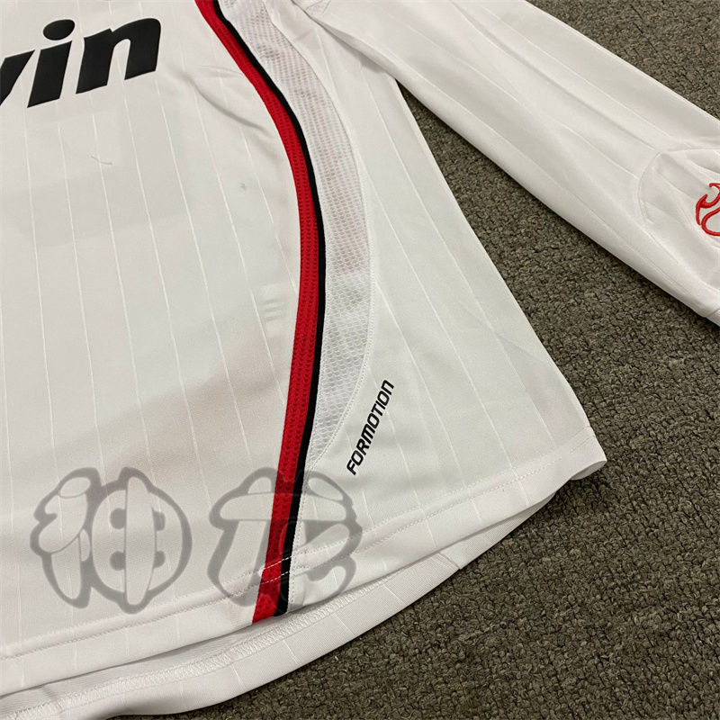 0607ac客场长袖球衣复古足球服22号卡卡比赛服训练服9号因扎吉男 短袖