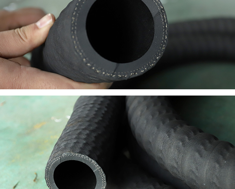 黑夹布橡胶钢丝缠绕管负压管吸引管抽砂管排水耐磨橡胶管吸沙抽沙吸水