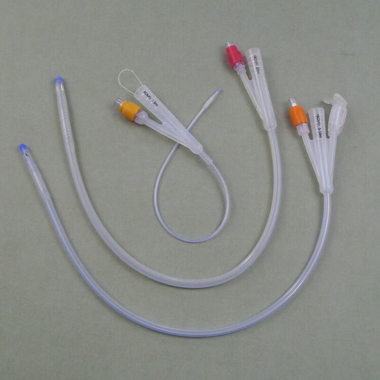 双腔导尿管硅胶三腔膀胱冲洗儿童导丝6号8号30天一次性男用女三腔20号