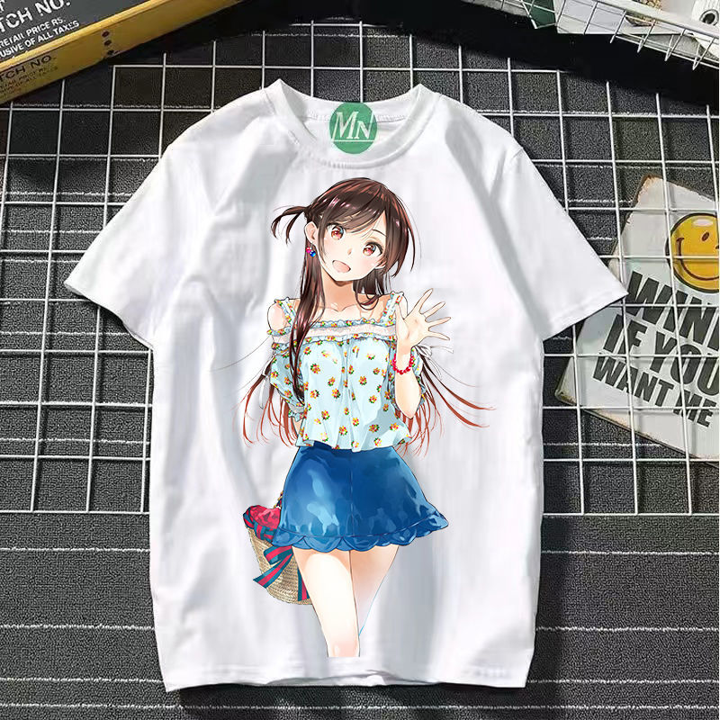 水原千鹤周边衣服 租借女友动漫更科瑠夏衣服短袖t恤男女学生二次元