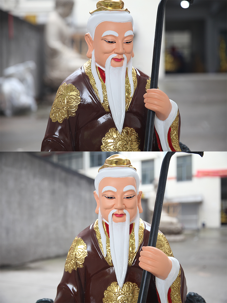 元承皇 供奉寺庙山神爷神像 大型山王菩萨 骑虎山神土地树脂玻璃钢