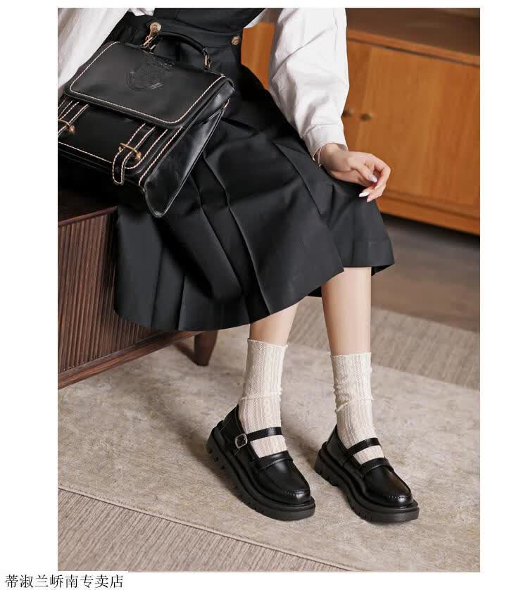 乔丹中国专卖大头鞋女圆头日系夏天中学女生小皮鞋超可爱夏季jk制服