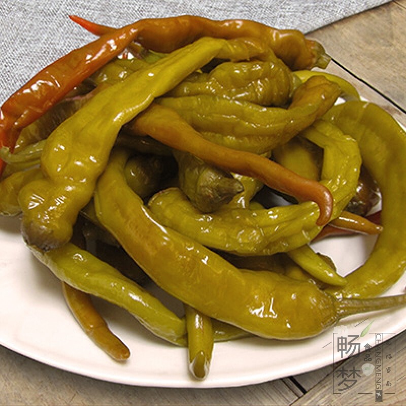 农家酸辣椒老坛泡菜泡椒下饭咸菜安庆宿松土特产500g真空包装