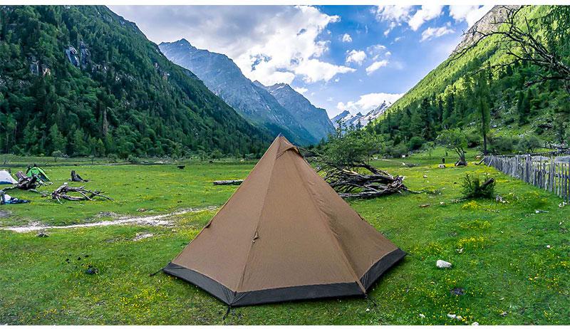 精灵部落三峰帐篷户外46人轻登山旅行露营防风雨印第安金字塔帐篷团购