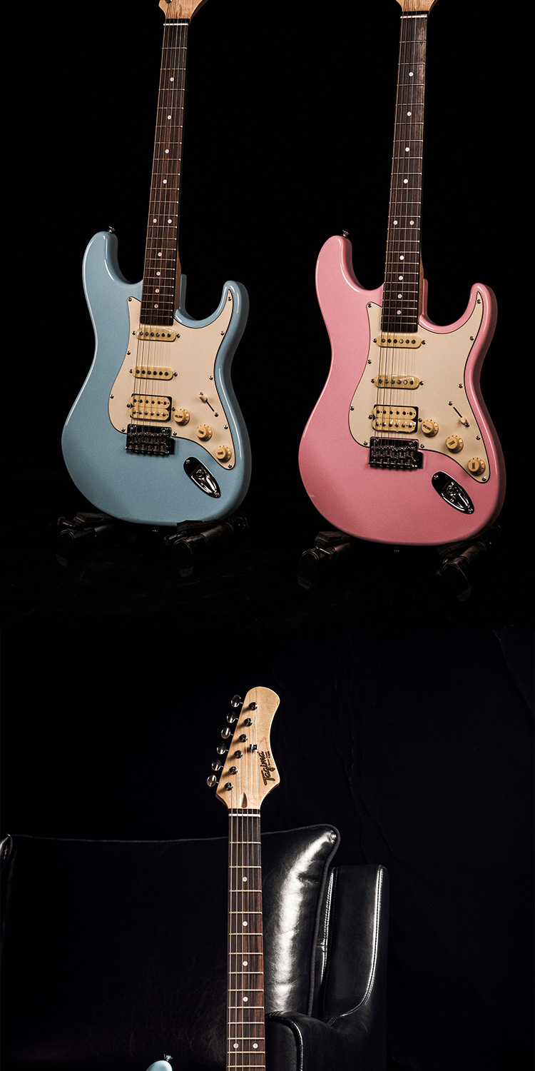 tagima塔吉玛电吉他t635入门单摇电吉他它st琴型 635pro粉笔蓝【图片