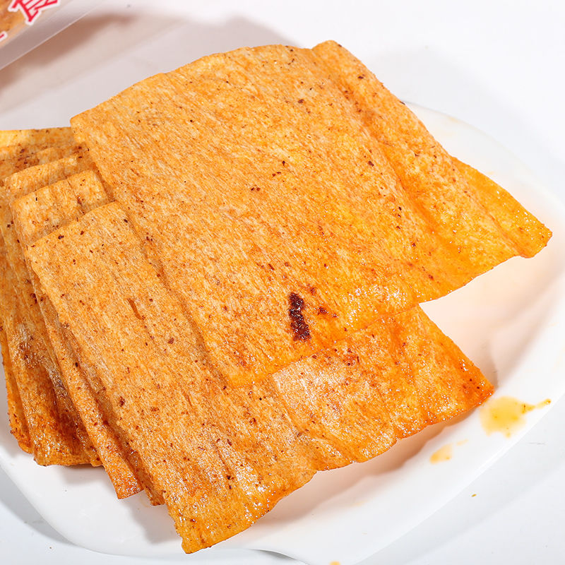 湖南特产118g拳王飘飘香麻辣片老式大辣片香辣片豆皮平江辣条零食一份