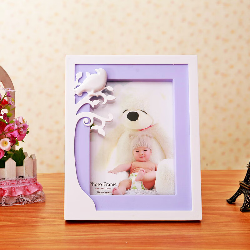 7寸婚纱照韩式影楼相架摆台七寸田园儿童宝宝卡通可爱相框洗相片 晶彩