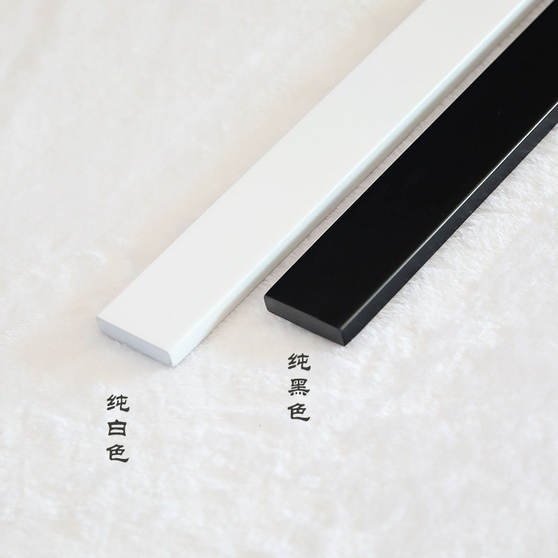 纯实木平板线条吊顶线条压边条背景墙装饰l边线条可定制 黑色(封闭漆)