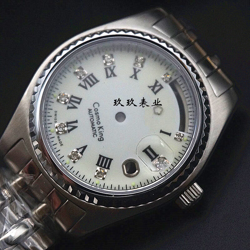 适用于原装梅花表壳 777钢壳 全套表壳 2834 2836 2846 机芯表壳 蓝