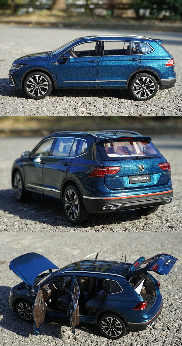 上汽大众新途观l车模tiguan l 2022款1:18 合金汽车模型 极光白 默认1