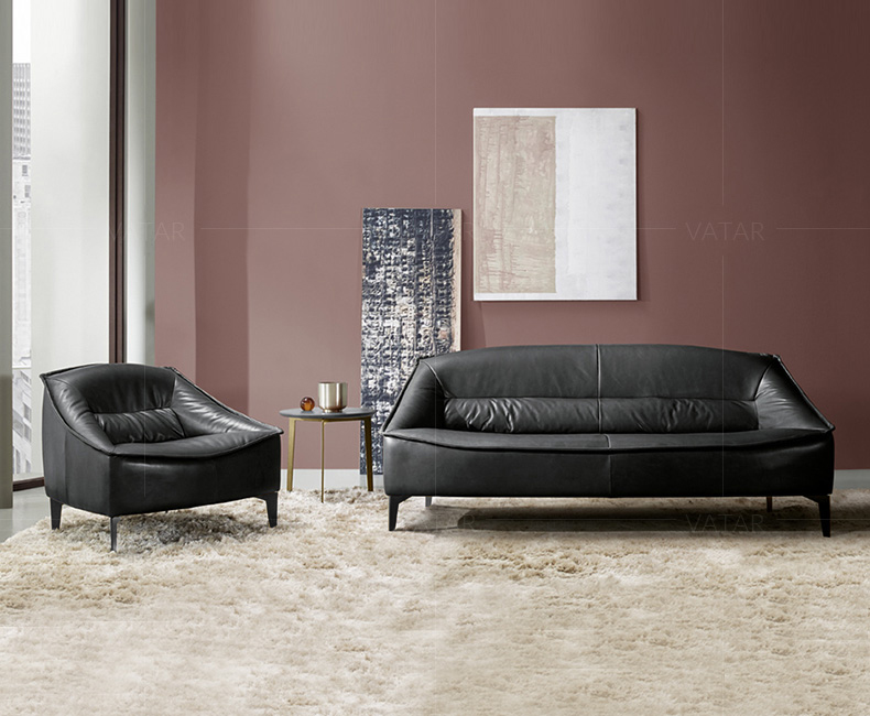 现代简约真皮沙发极简创意组合 merino-意大利进口头层牛皮【单人位】