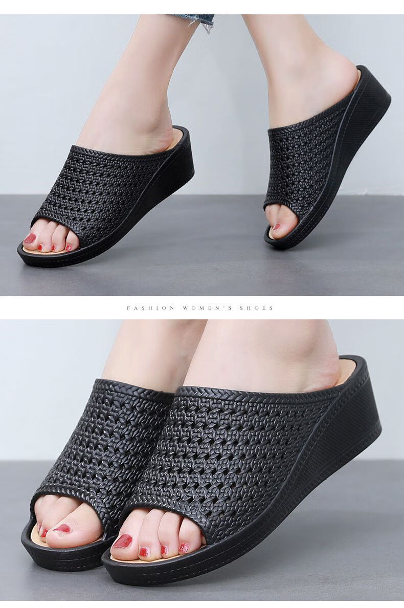 老太太中老年人拖鞋水晶塑料熟胶老太婆大妈老式是托施扡鞋2022新款