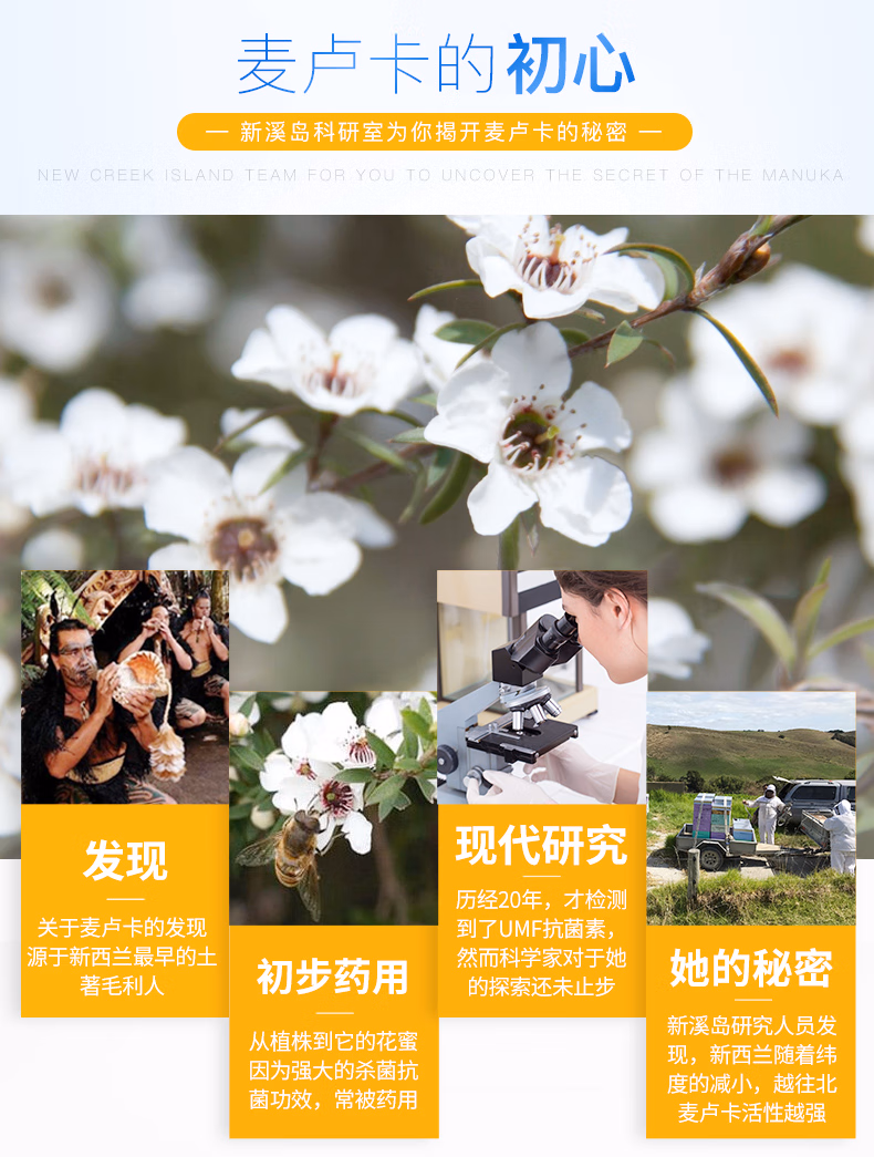 新西兰进口 新溪岛 麦卢卡蜂蜜 500g UMF5+ 图1