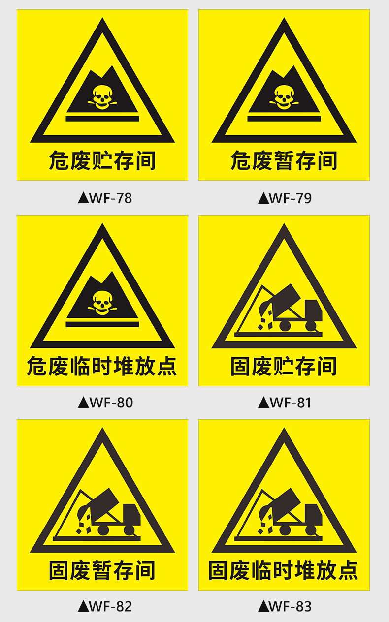 宏爵危險廢物標識牌危廢間全套貼紙固廢環保暫存庫化學實驗室汽修廠