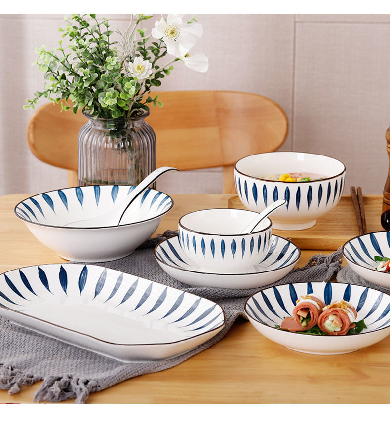 雷菲娅(refia) 家用超大号蒸鱼盘子创意日式陶瓷长方形菜碟子水果盘