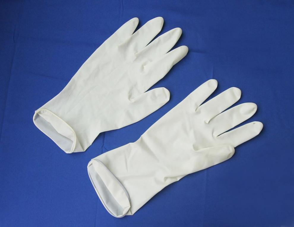 元顺一次性丁腈手套多用途9寸麻面蓝色白色防水厨房洗车清洁劳保 白色