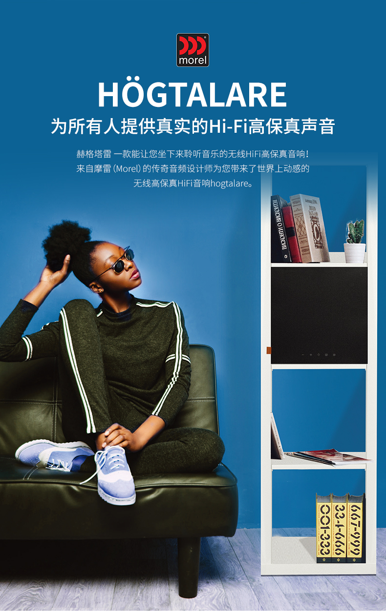 以色列进口品牌摩雷morel 赫格塔雷无线hifi书架音响听音乐看电影