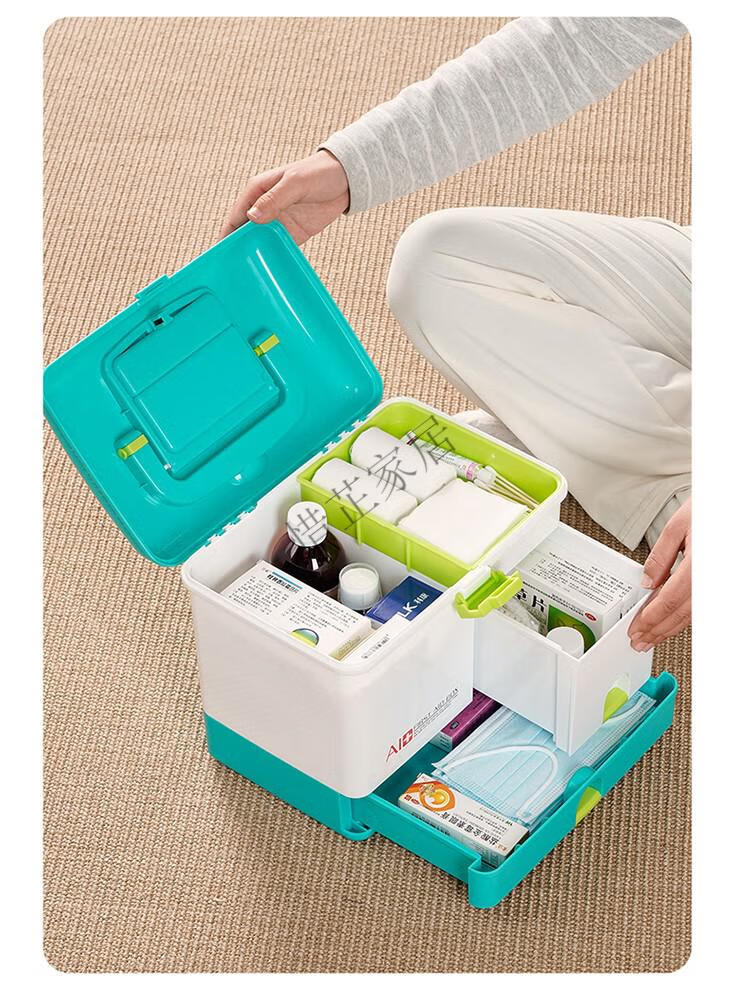 药箱家用医药箱分隔抽屉多功能大号药盒便携急救箱药品收纳箱户外车载